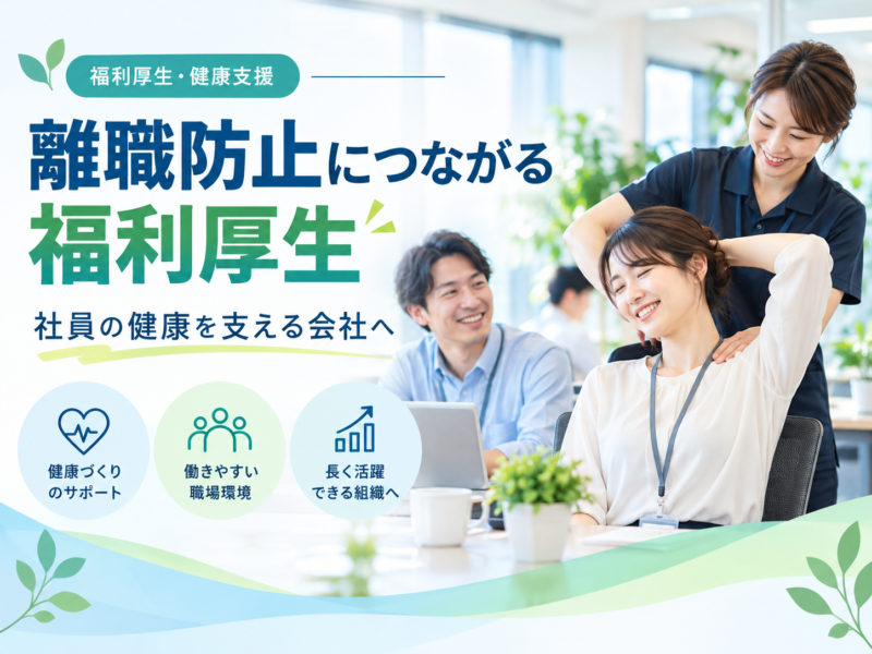 離職防止につながる福利厚生｜社員の健康を支える会社へ