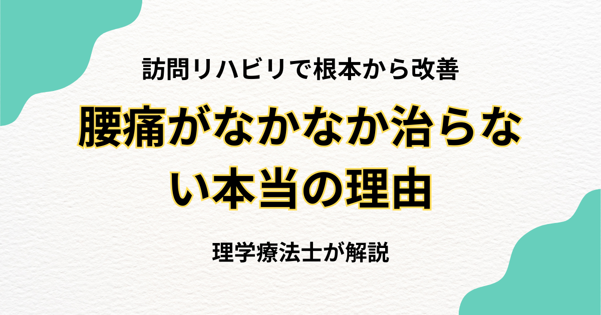 腰痛がなかなか治らない本当の理由