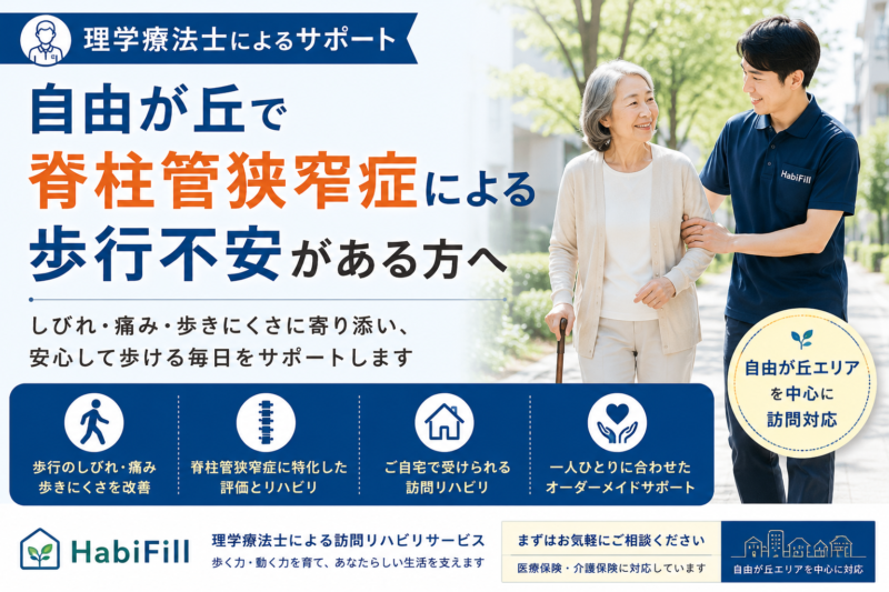 自由が丘で脊柱管狭窄症による歩行不安がある方へ｜理学療法士によるサポート　
