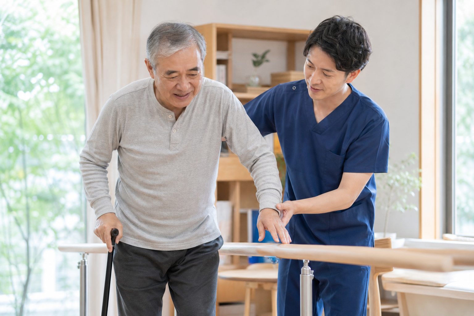一番町で脳出血後の歩行に不安がある方へ｜理学療法士による訪問サポート